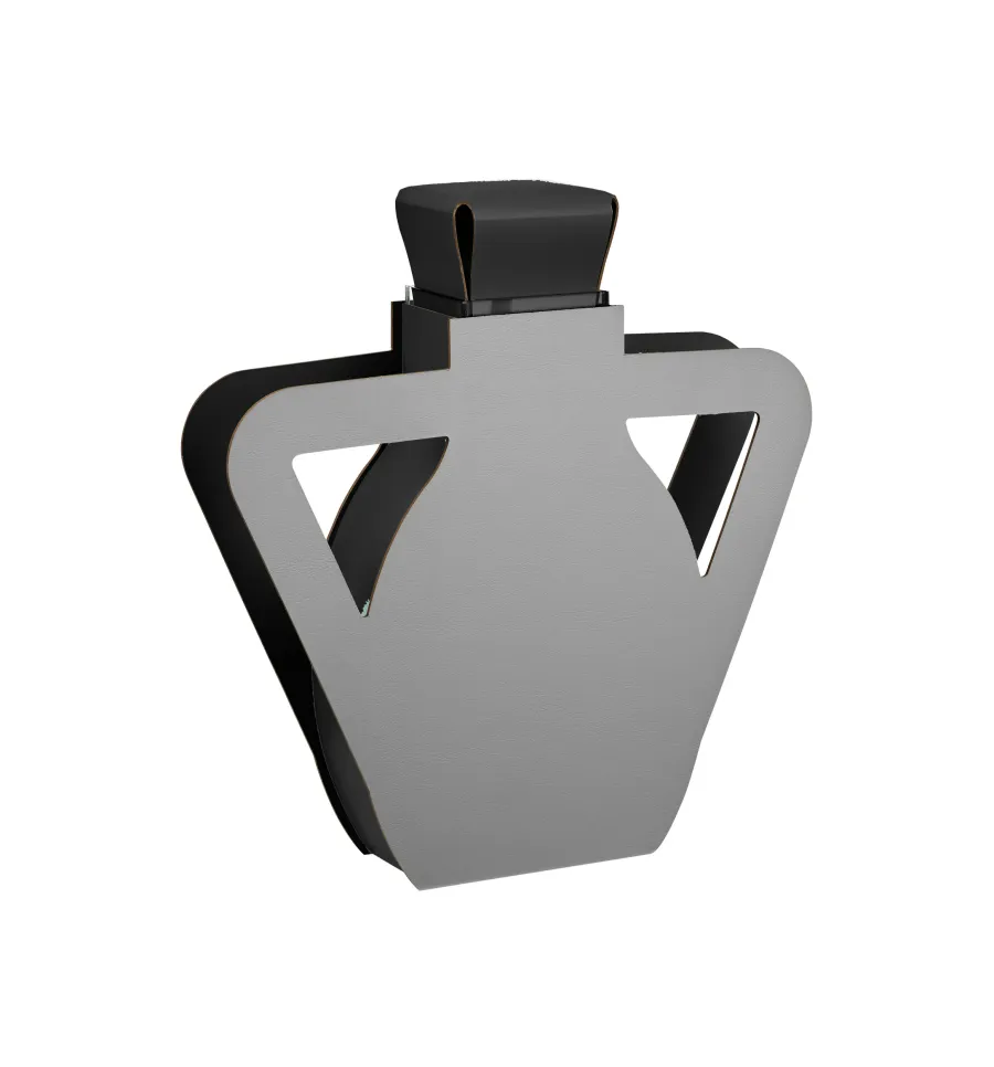 obrazek 1 Skórzany szary wazon Otto 9x41xH44 cm z oryginalnymi uchwytami