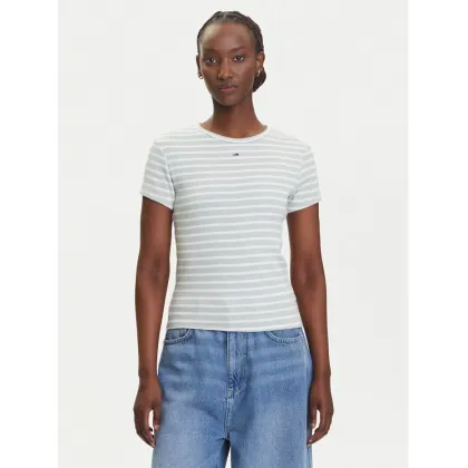 Zdjęcie Tommy Jeans T-Shirt Essential DW0DW17383 Zielony Slim Fit