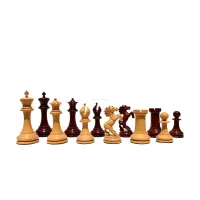 Picture Exclusive boxwood and African padauk chess pieces - The Chess Empire