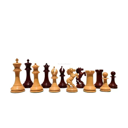 Zdjęcie Ekskluzywne pionki z bukszpanu i afrykańskiego padauka do szachów - The Chess Empire