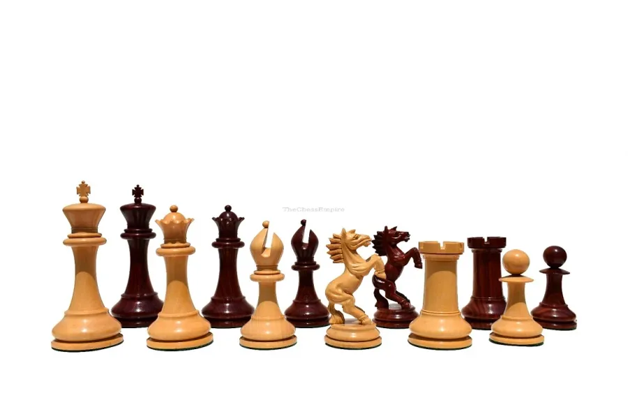 obrazek 1 Ekskluzywne pionki z bukszpanu i afrykańskiego padauka do szachów - The Chess Empire