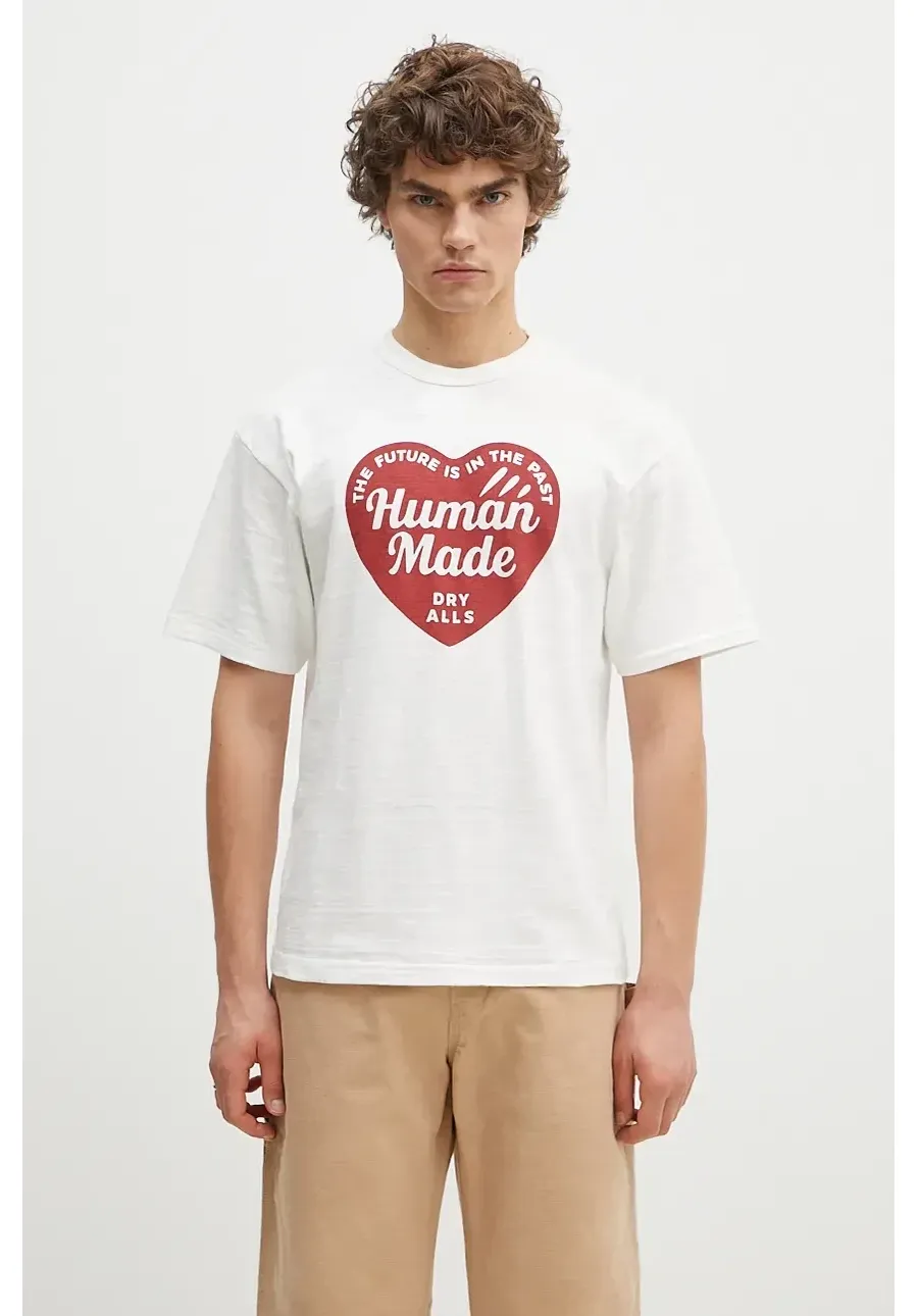 obrazek 1 Human Made t-shirt bawełniany Graphic męski kolor biały z nadrukiem HM28TE007