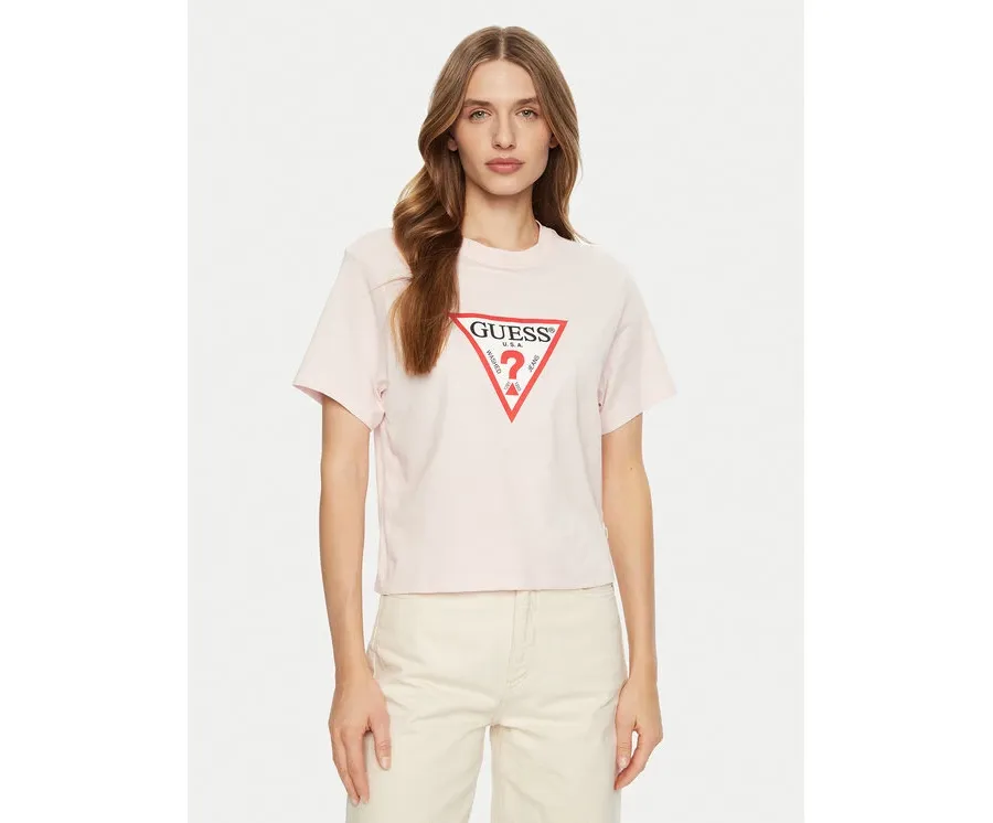 obrazek 1 Guess Jeans T-Shirt W4YI73 K8HM0 Różowy Regular Fit