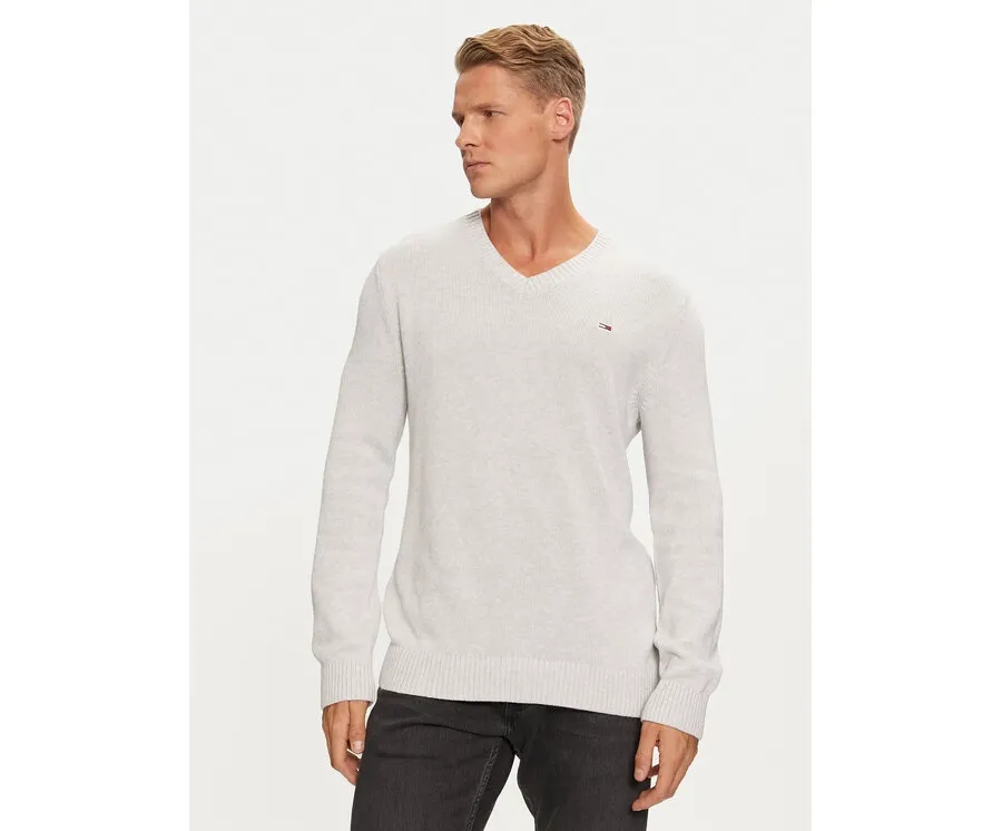 obrazek 1 Tommy Jeans Sweter Essential DM0DM19429 Błękitny Slim Fit