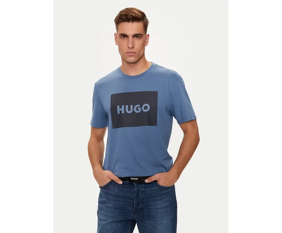 obrazek 1 Hugo T-Shirt Dulive222 50467952 Niebieski Regular Fit HUGO