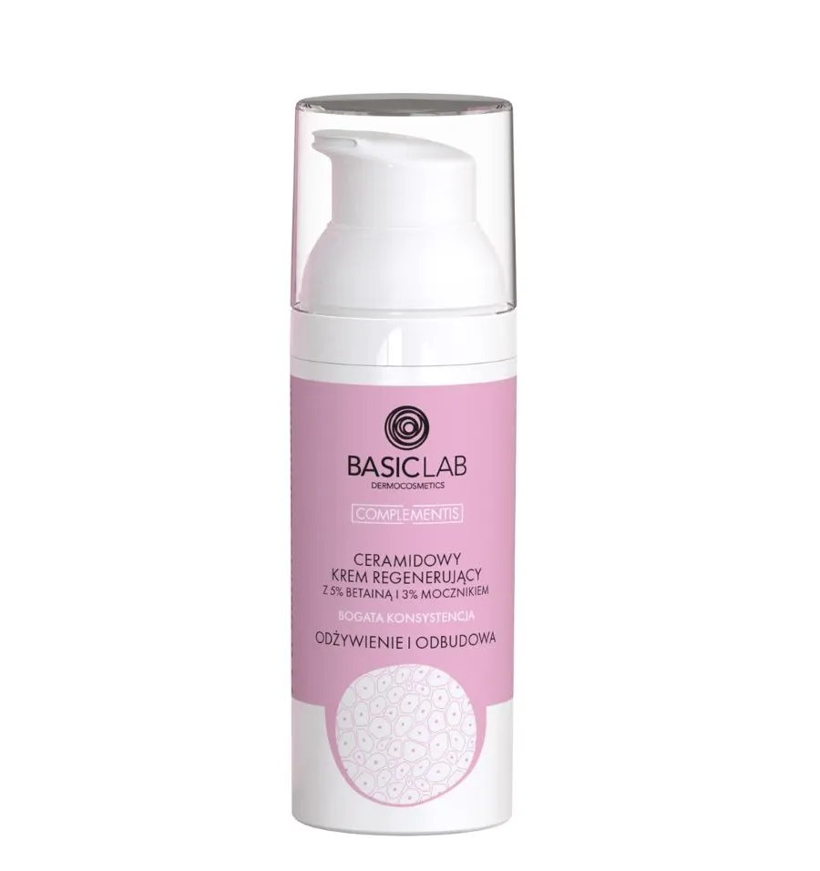 obrazek 1 BasicLab Krem regenerujący z betainą 5% i mocznikiem 3% o bogatej konsystencji 50 ml Basiclab Dermocosmetics