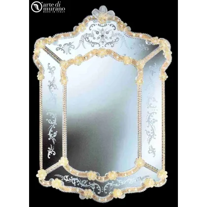 Zdjęcie Gustowne lustro weneckie ze szkła Murano