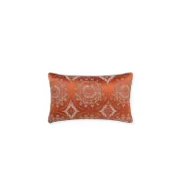 Picture Orange pillow with an oriental motif