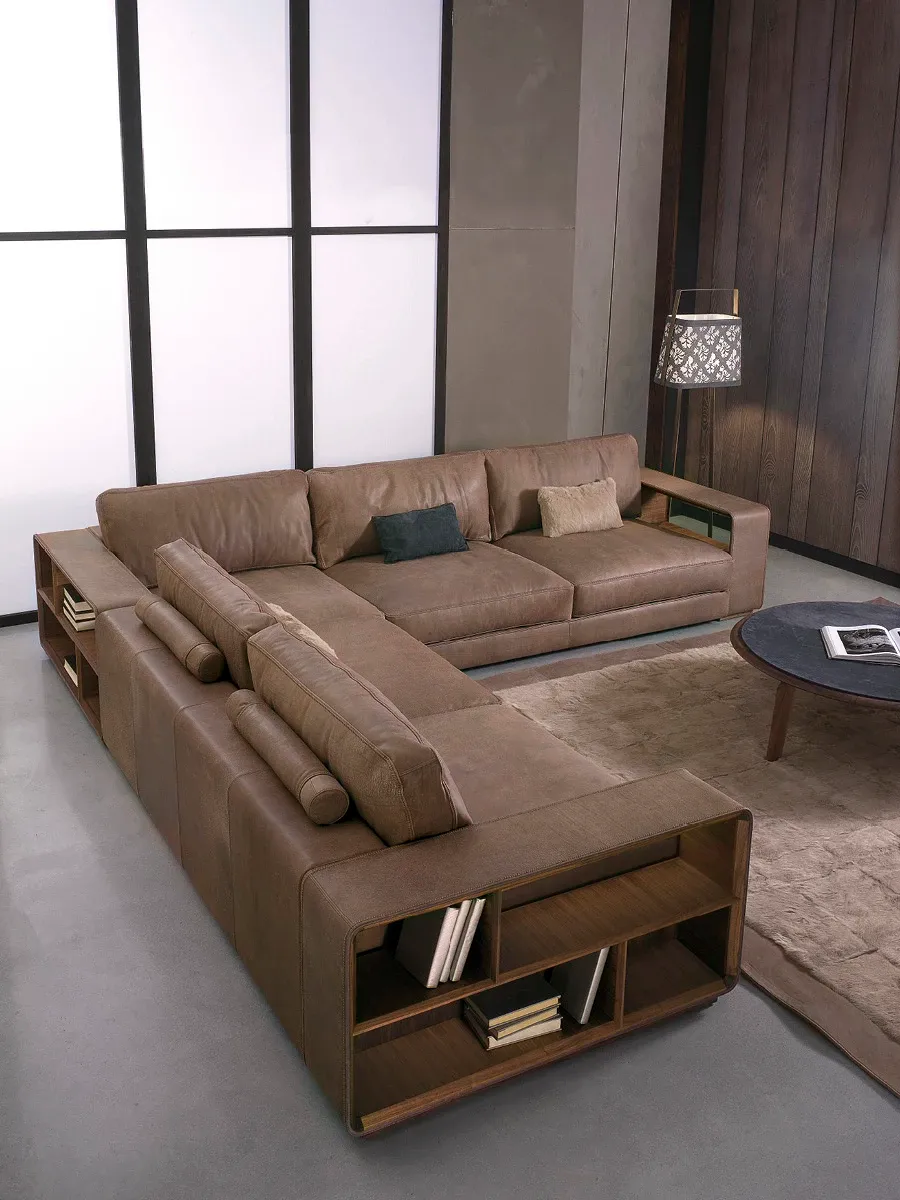 obrazek 4 Wyjątkowa sofa z półkami z litego drewna - Ulivi Salotti