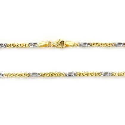 Zdjęcie Dwukolorowy złoty łańcuszek dla mężczyzn