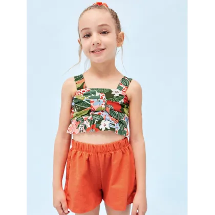 Zdjęcie Mayoral Komplet top i szorty materiałowe 3217 Kolorowy