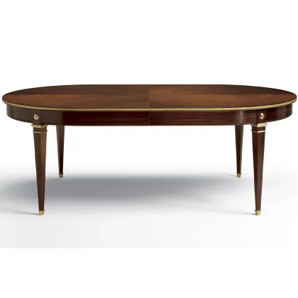 Picture Classic extendable table with brass profiles