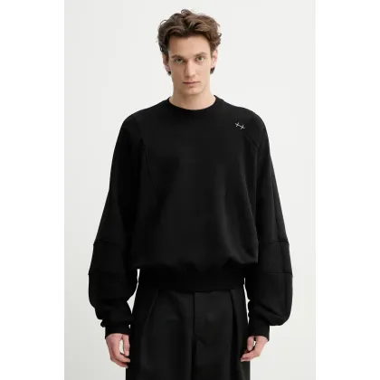 Zdjęcie Heliot Emil bluza bawełniana męska kolor czarny gładka SS25_M_08_062_BLK01_CO