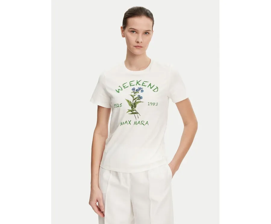 obrazek 1 Weekend Max Mara T-Shirt Teiera 2515971052 Biały Regular Fit