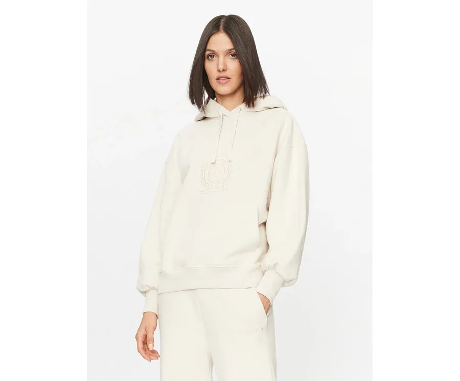obrazek 1 Woolrich Bluza Ivy Hoodie CFWWSW0123FRUT3164 Écru Regular Fit