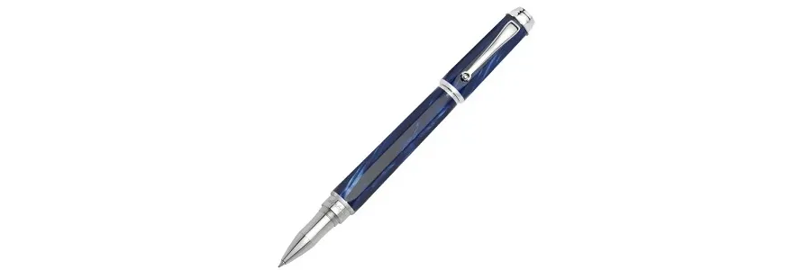 obrazek 2 Blue Celluloid Pióro Kulkowe Emblema Montegrappa