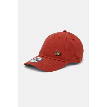 Zdjęcie New Era czapka z daszkiem bawełniana PIN 9FORTY® kolor czerwony gładka 60565471