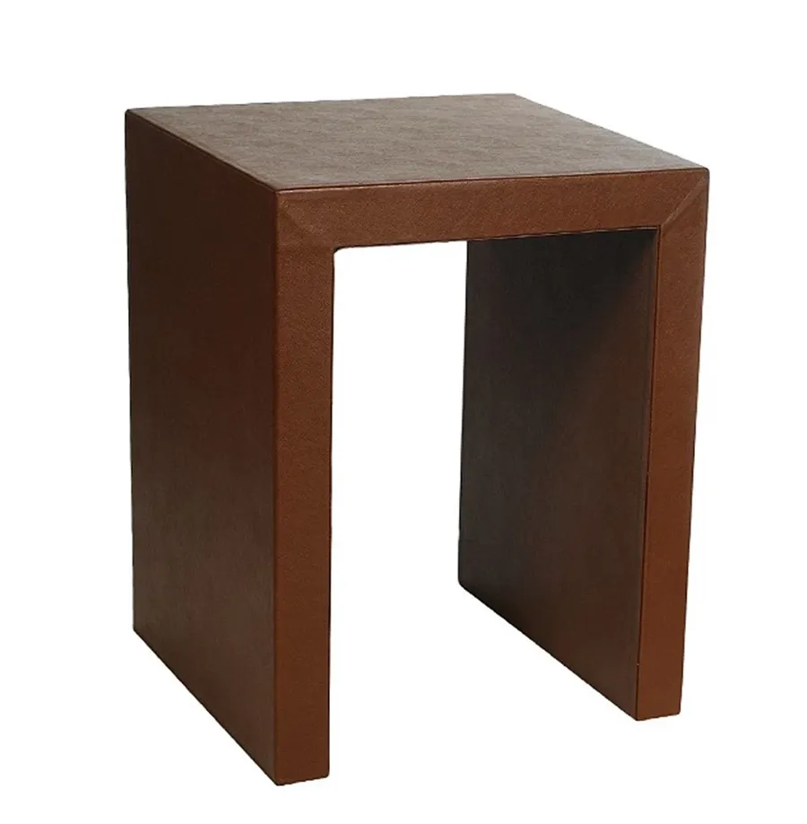 obrazek 1 Designerski stołek ze skórzanym wykończeniem