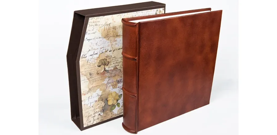 picture 1  Hand crafted photo album leather-paper 061-antico