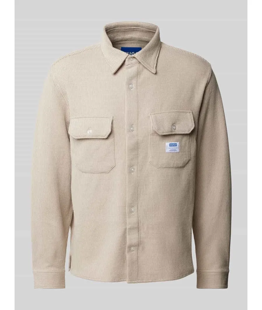 obrazek 1 Koszula casualowa o kroju regular fit z fakturowanym wzorem model ‘Ekynone’