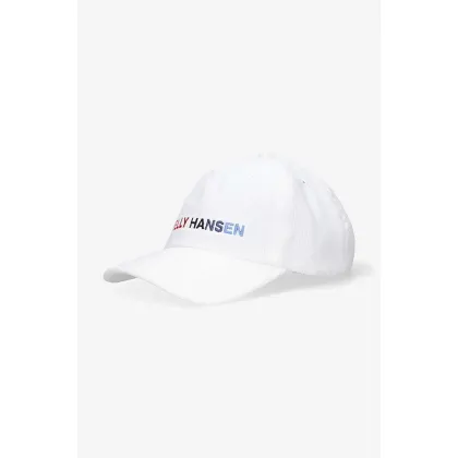 Zdjęcie Helly Hansen czapka z daszkiem sztruksowa Graphic Cap kolor biały z aplikacją 48146-11