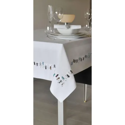 Picture Tablecloth decorated with colorful Gioiello stones