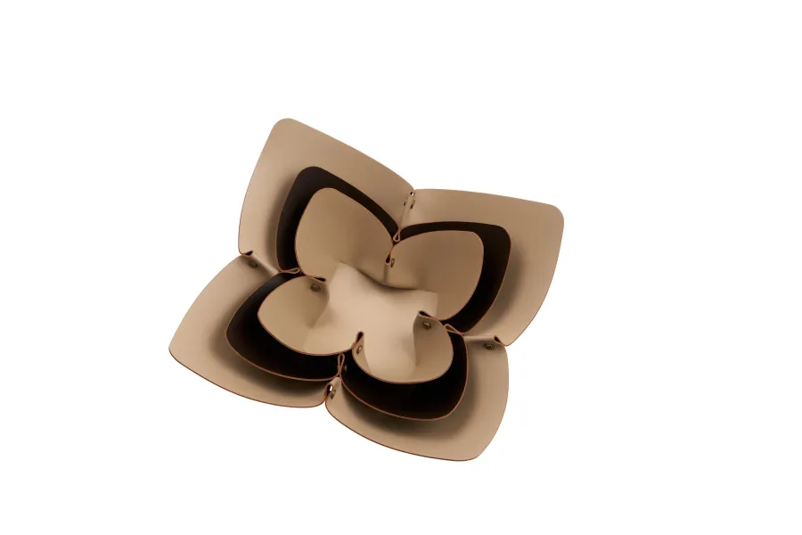 obrazek 3 Niepowtarzalna misa na owoce Ø45 cm w kształcie kwiatu w kolorze czekoladowym