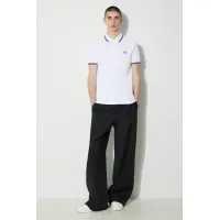 Zdjęcie Fred Perry polo bawełniane Twin Tipped Shirt kolor biały z aplikacją M3600.200