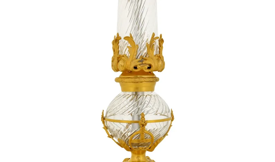 obrazek 5 Kryształowa stojąca lampa w kształcie dużego świecznika