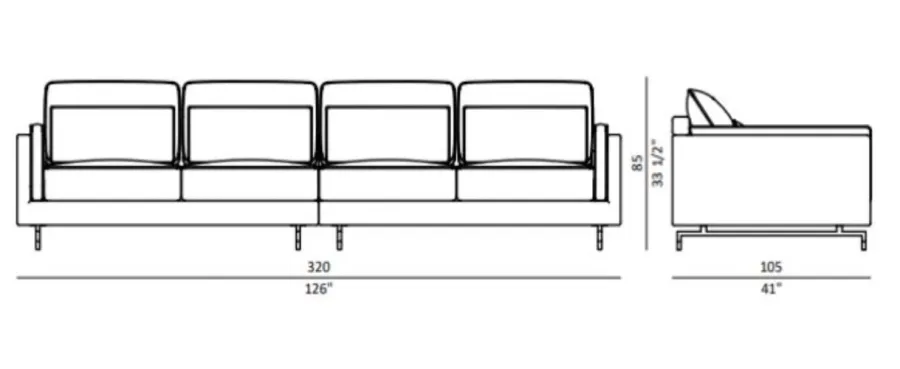 obrazek 3 Wyjątkowa sofa Sinatra 320x105x85 cm