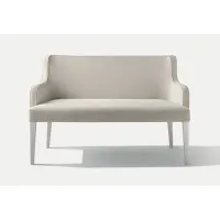 Zdjęcie Stylowa ławka Isabey z litego drewna bukowego 130x60x85 cm