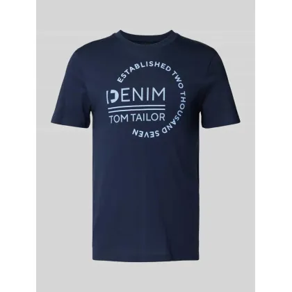 Zdjęcie T-shirt o kroju regular fit z dużym napisem z logo