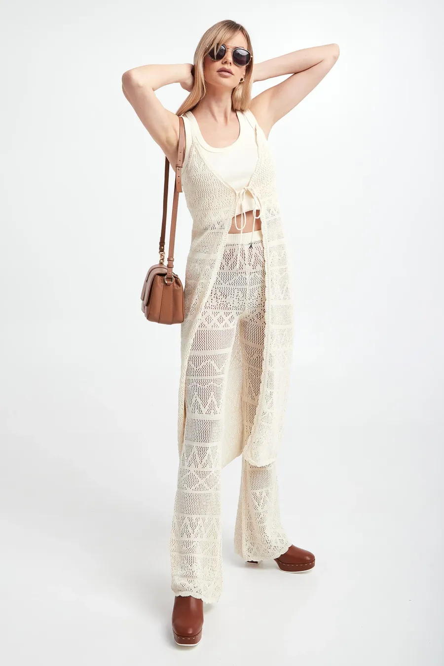 obrazek 1 Kardigan damski ażurowy PATRIZIA PEPE Patrizia Pepe