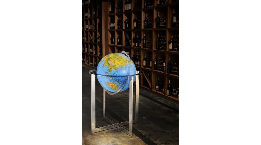 picture 2 Nova Rico Cross Steel 50 cm Illuminated Floor Standing Globe                                                                       