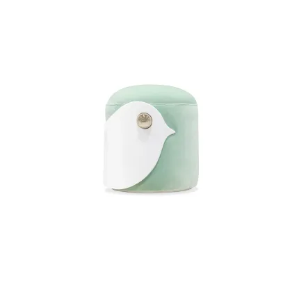 Picture An unusual children's pouffe with a bird motif