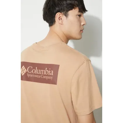 Zdjęcie Columbia t-shirt bawełniany North Cascades kolor beżowy z nadrukiem 1834041