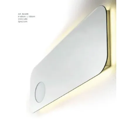 Zdjęcie Stylowe lustro z dołączonym lustrem powiększającym i obwodową diodą LED - Il Paralume Marina