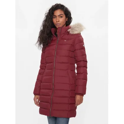 Zdjęcie Tommy Jeans Kurtka puchowa Essential DW0DW09060 Bordowy Slim Fit
