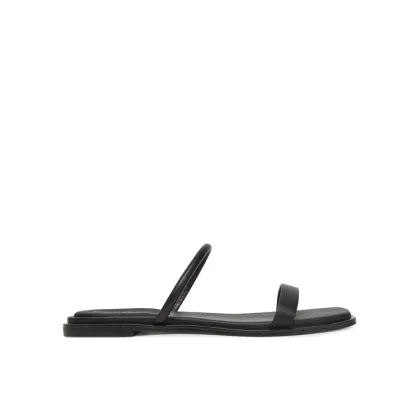 Zdjęcie Calvin Klein Klapki Flat Sandal Squared 2-Bar Lth HW0HW02532 Czarny