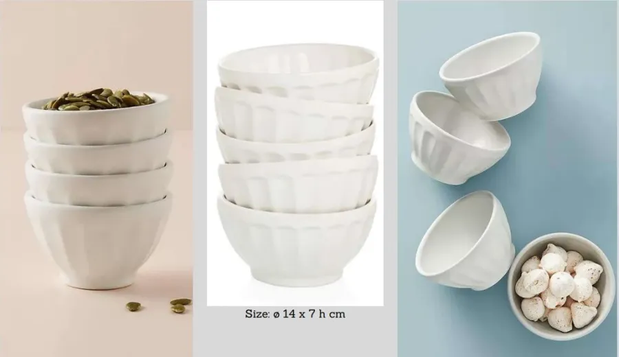 obrazek 2 Ceramiczny zestaw 4 misek na przekąski