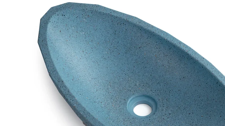 obrazek 3 Unikalna umywalka 60 cm DIAMOND HARDCORE – średni kobaltowy, bez dekoru, lakier matowy