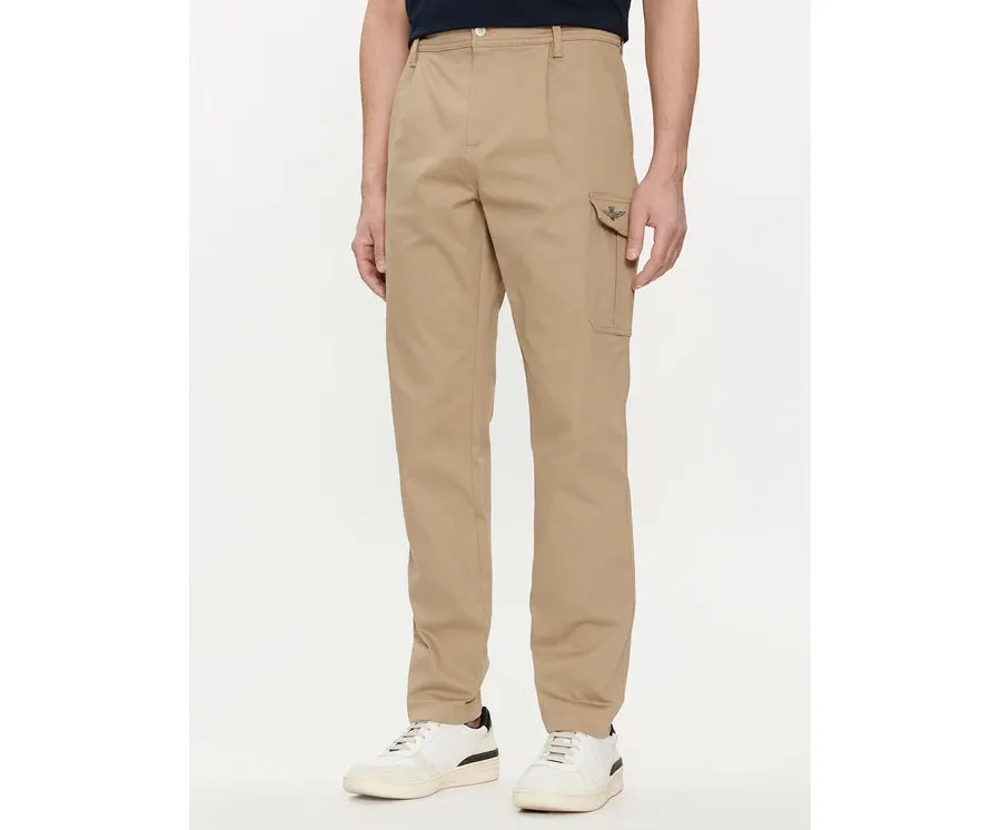 obrazek 1 Aeronautica Militare Spodnie materiałowe 241PA1579CT3247 Beżowy Slim Fit