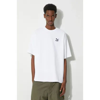 Zdjęcie Puma t-shirt bawełniany  BETTER CLASSICS męski kolor biały z aplikacją 679188