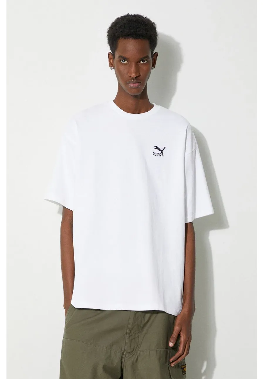 obrazek 1 Puma t-shirt bawełniany  BETTER CLASSICS męski kolor biały z aplikacją 679188
