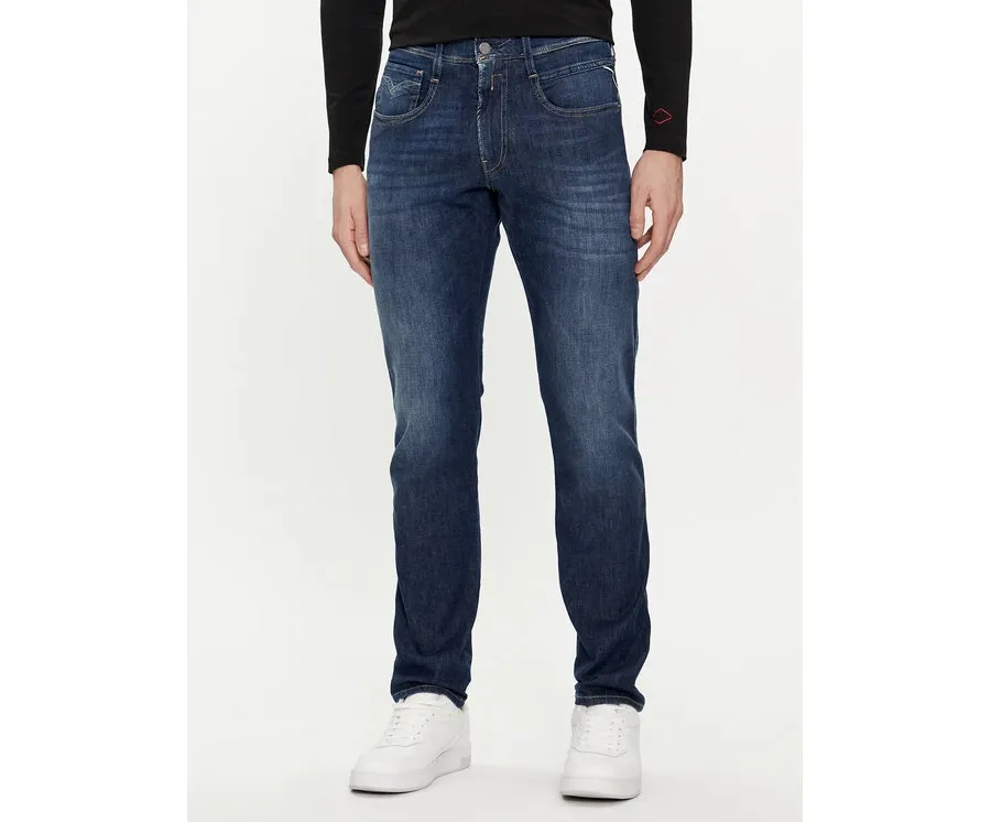 obrazek 1 Replay Jeansy M914J.000.785 Granatowy Slim Fit REPLAY