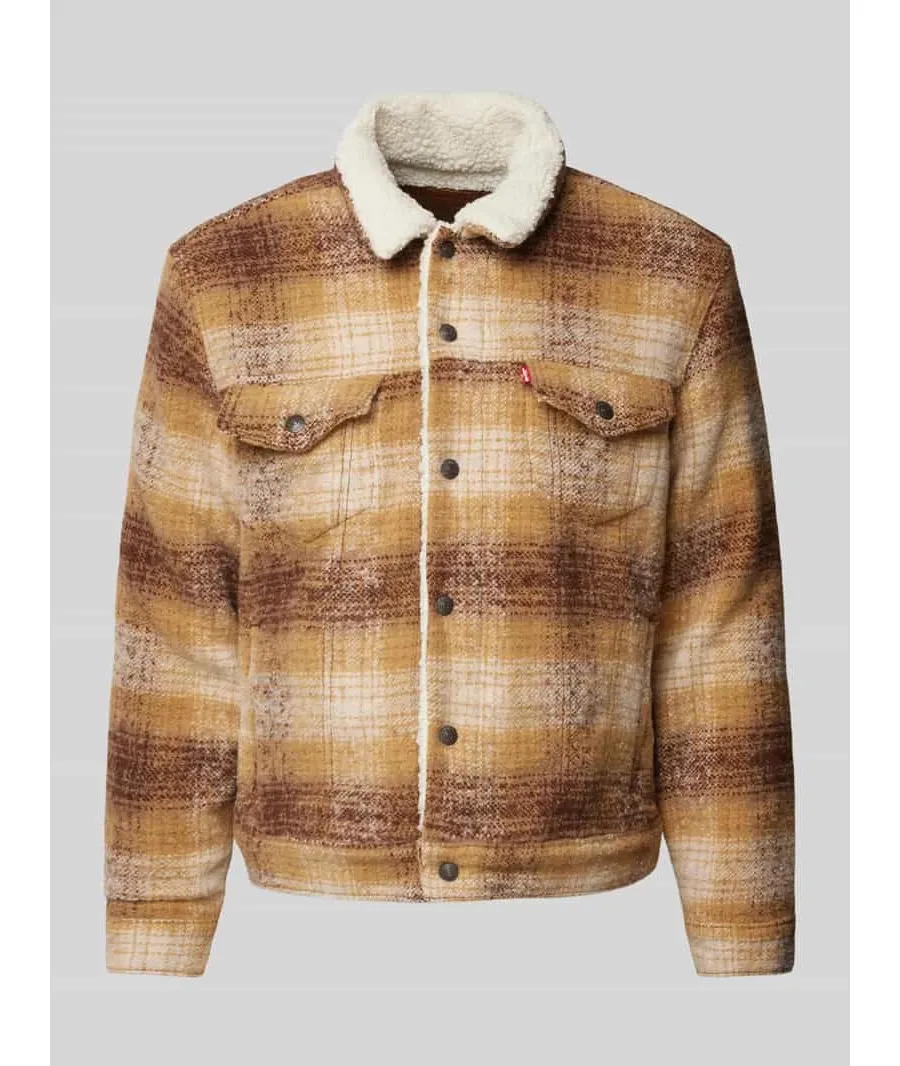 obrazek 1 Kurtka Sherpa z kołnierzykiem typu kent model ‘PLAID’