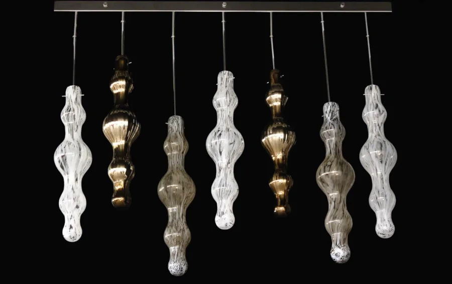 obrazek 1 Włoska luksusowa lampa sufitowa ze szkła Murano - Lucevetro