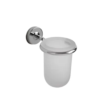 Zdjęcie Stylowy mocowany do ściany uchwyt na szczoteczki do łazienki – 3SC