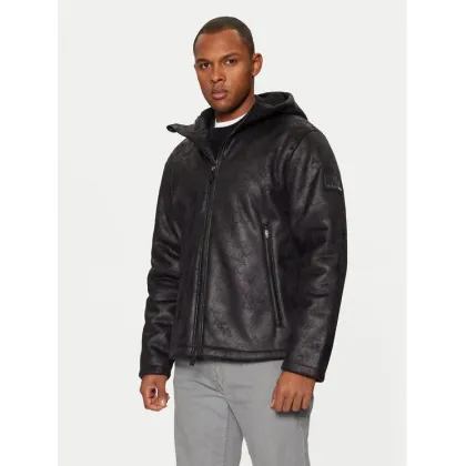 Zdjęcie EA7 Emporio Armani Kurtka z imitacji skóry 6DPBA5 PN54Z 1200 Czarny Regular Fit