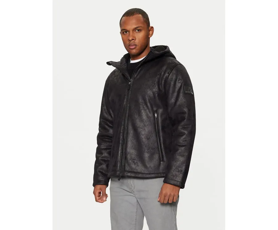 obrazek 1 EA7 Emporio Armani Kurtka z imitacji skóry 6DPBA5 PN54Z 1200 Czarny Regular Fit